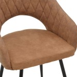Πολυθρόνα Macie pakoworld ύφασμα καφέ antique-μαύρο 58x50x85εκ Πολυθρόνα Macie pakoworld ύφασμα καφέ antique-μαύρο 58x50x85εκ