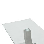 Τραπέζι σαλονιού Kasmora pakoworld γκρι ξύλο-γυαλί 110x60x45εκ Τραπέζι σαλονιού Kasmora pakoworld γκρι ξύλο-γυαλί 110x60x45εκ