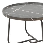 Tραπέζια σαλονιού Crismory pakoworld σετ 2τεμ MDF σε απόχρωση μαύρο μαρμάρου και μαύρα μεταλλικά πόδια Tραπέζια σαλονιού Crismory pakoworld σετ 2τεμ MDF σε απόχρωση μαύρο μαρμάρου και μαύρα μεταλλικά πόδια