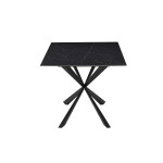 Τραπέζι Cozline Inart μαύρο μαρμάρου sintered stone-πόδι μαύρο μέταλλο 180x90x76εκ Τραπέζι Cozline Inart μαύρο μαρμάρου sintered stone-πόδι μαύρο μέταλλο 180x90x76εκ