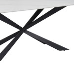 Τραπέζι Cozline Inart λευκό μαρμάρου sintered stone-πόδι μαύρο μέταλλο 180x90x76εκ Τραπέζι Cozline Inart λευκό μαρμάρου sintered stone-πόδι μαύρο μέταλλο 180x90x76εκ