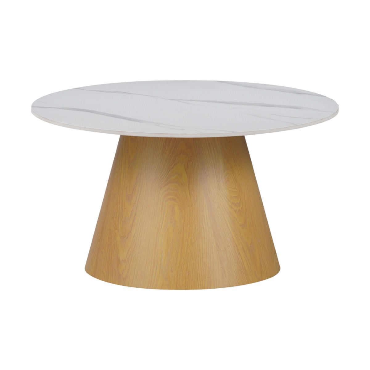 Τραπέζι σαλονιού Soleire Inart λευκό μαρμάρου sintered stone Φ70x40εκ Τραπέζι σαλονιού Soleire Inart λευκό μαρμάρου sintered stone Φ70x40εκ