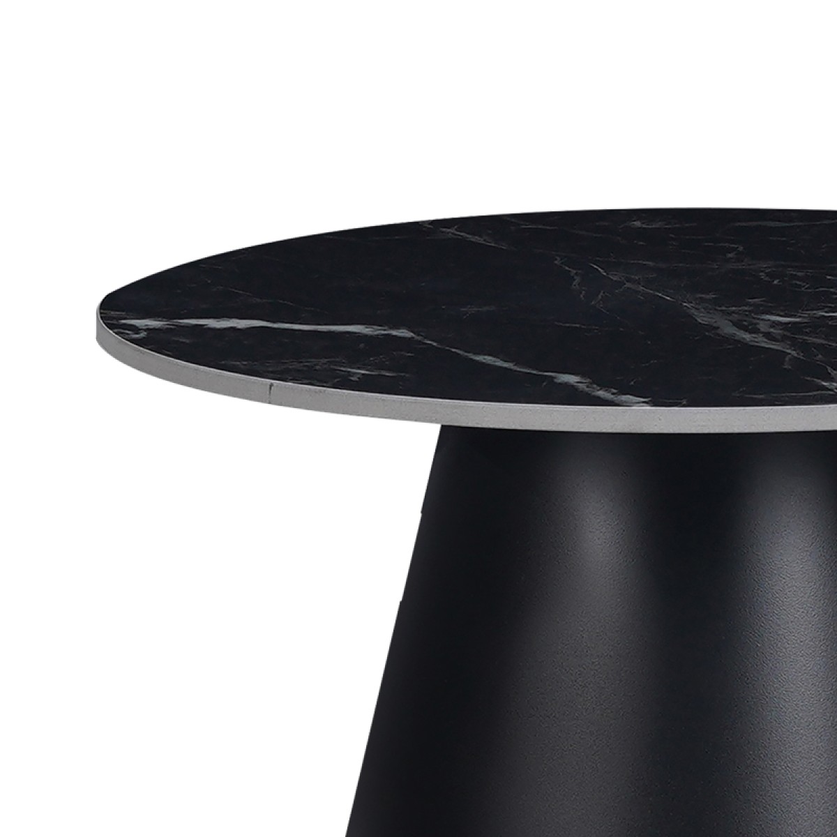Βοηθητικό τραπέζι Fabrin Inart μαύρο μαρμάρου sintered stone-μαύρο μέταλλο Φ50x46εκ Βοηθητικό τραπέζι Fabrin Inart μαύρο μαρμάρου sintered stone-μαύρο μέταλλο Φ50x46εκ