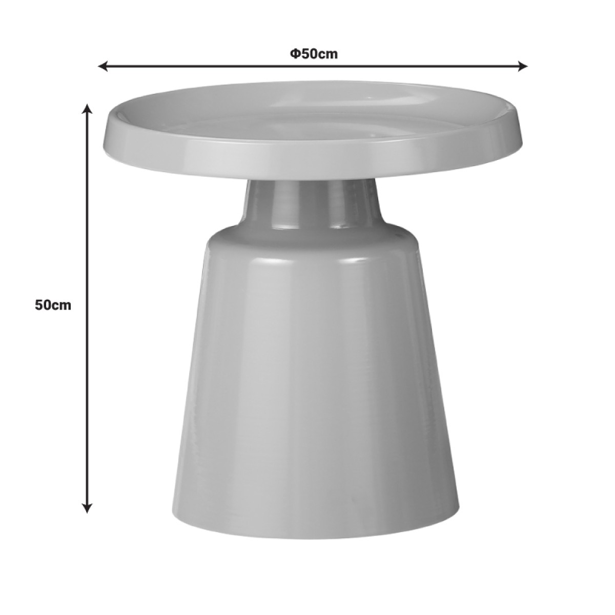 Βοηθητικό τραπέζι Ginoze Inart cappuccino μέταλλο Φ50x50εκ Βοηθητικό τραπέζι Ginoze Inart cappuccino μέταλλο Φ50x50εκ