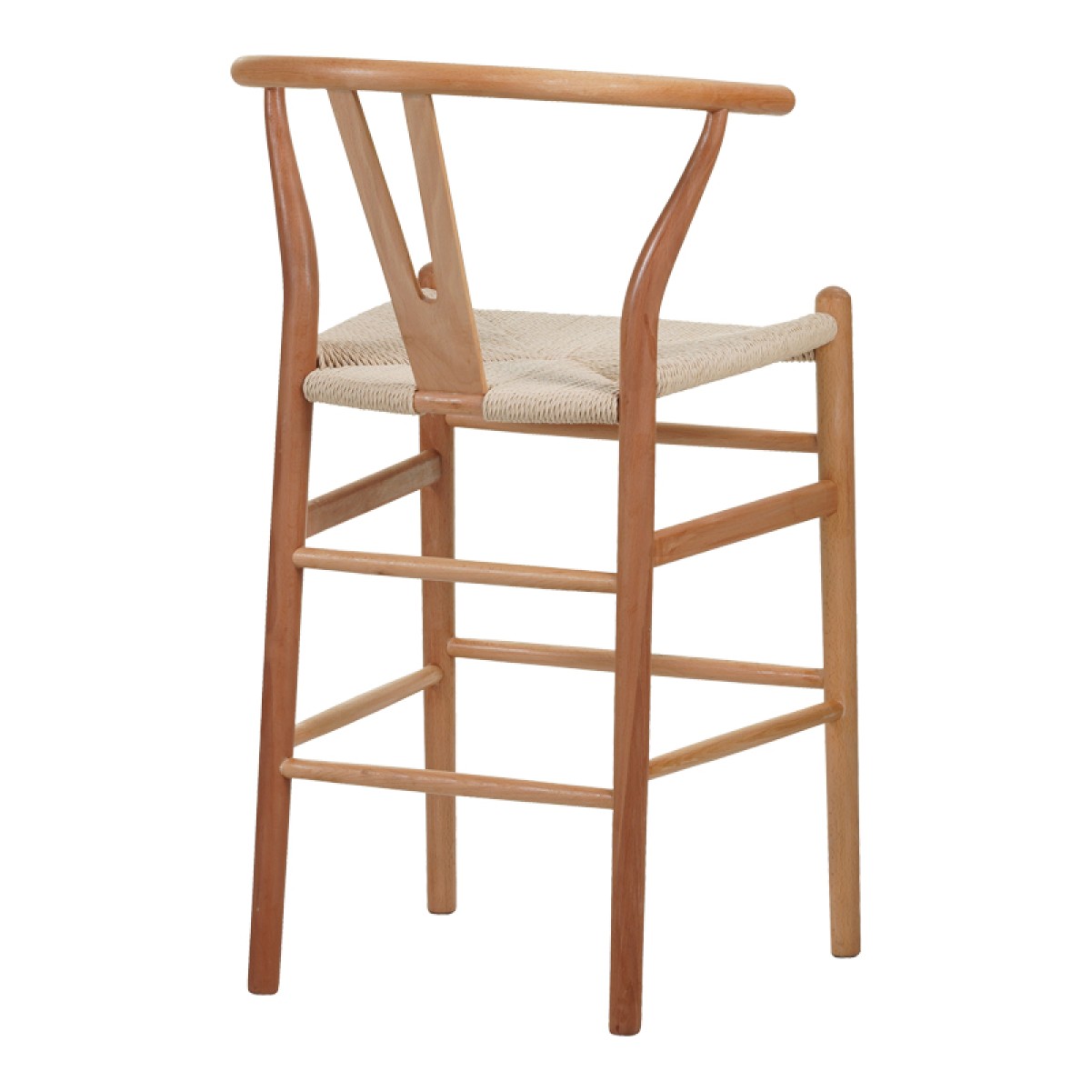 Σκαμπό μπαρ Wishbone pakoworld rubberwood-σχοινί σε φυσική απόχρωση 55x49x108εκκ Σκαμπό μπαρ Wishbone pakoworld rubberwood-σχοινί σε φυσική απόχρωση 55x49x108εκκ