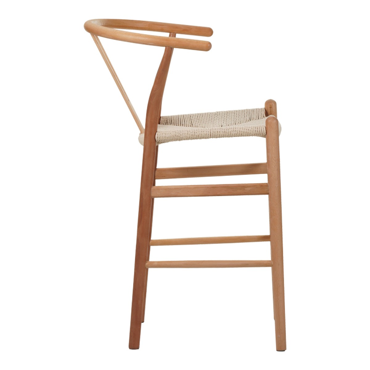 Σκαμπό μπαρ Wishbone pakoworld rubberwood-σχοινί σε φυσική απόχρωση 55x49x108εκκ Σκαμπό μπαρ Wishbone pakoworld rubberwood-σχοινί σε φυσική απόχρωση 55x49x108εκκ