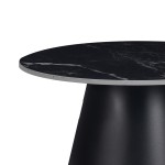 Βοηθητικά τραπέζια Fabrin Inart μαύρο μαρμάρου sintered stone-μαύρο μέταλλο Βοηθητικά τραπέζια Fabrin Inart μαύρο μαρμάρου sintered stone-μαύρο μέταλλο