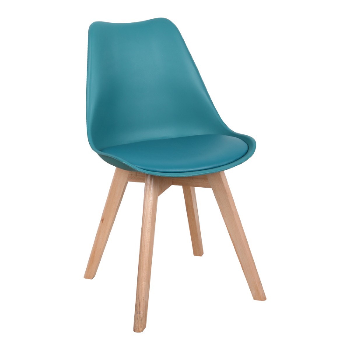 Καρέκλα Gaston pakoworld PP-PU μπλε απόχρωση- φυσικό πόδι 44x52x78εκ Καρέκλα Gaston pakoworld PP-PU μπλε απόχρωση- φυσικό πόδι 44x52x78εκ