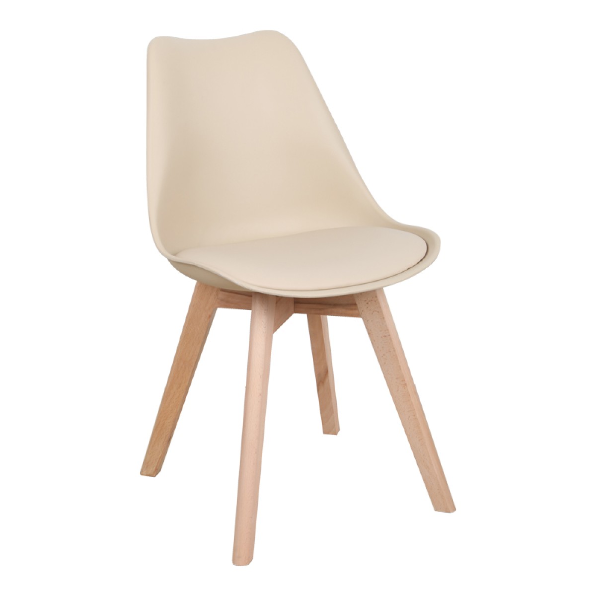 Καρέκλα Gaston pakoworld PP-PU taupe απόχρωση- φυσικό πόδι 44x52x78εκ Καρέκλα Gaston pakoworld PP-PU taupe απόχρωση- φυσικό πόδι 44x52x78εκ