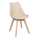 Καρέκλα Gaston pakoworld PP-PU taupe απόχρωση- φυσικό πόδι 44x52x78εκ Καρέκλα Gaston pakoworld PP-PU taupe απόχρωση- φυσικό πόδι 44x52x78εκ
