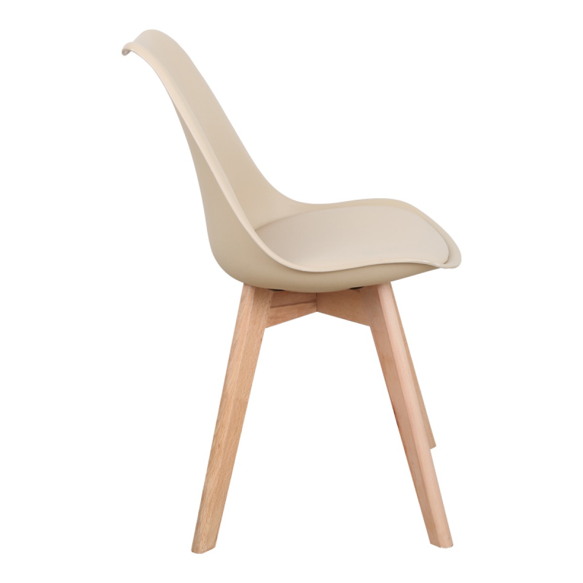 Καρέκλα Gaston pakoworld PP-PU taupe απόχρωση- φυσικό πόδι 44x52x78εκ Καρέκλα Gaston pakoworld PP-PU taupe απόχρωση- φυσικό πόδι 44x52x78εκ