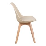 Καρέκλα Gaston pakoworld PP-PU taupe απόχρωση- φυσικό πόδι 44x52x78εκ Καρέκλα Gaston pakoworld PP-PU taupe απόχρωση- φυσικό πόδι 44x52x78εκ