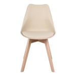 Καρέκλα Gaston pakoworld PP-PU taupe απόχρωση- φυσικό πόδι 44x52x78εκ Καρέκλα Gaston pakoworld PP-PU taupe απόχρωση- φυσικό πόδι 44x52x78εκ