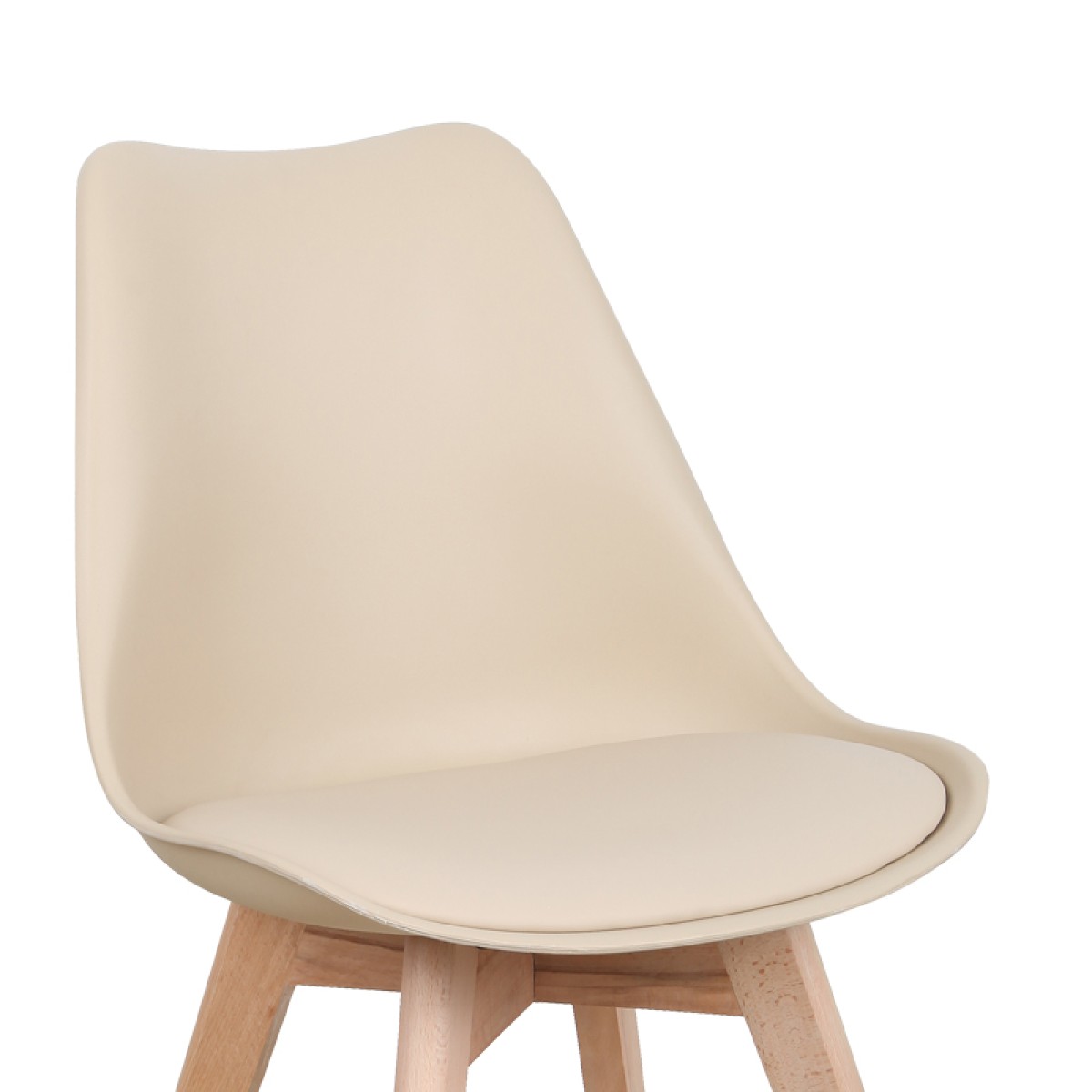 Καρέκλα Gaston pakoworld PP-PU taupe απόχρωση- φυσικό πόδι 44x52x78εκ Καρέκλα Gaston pakoworld PP-PU taupe απόχρωση- φυσικό πόδι 44x52x78εκ
