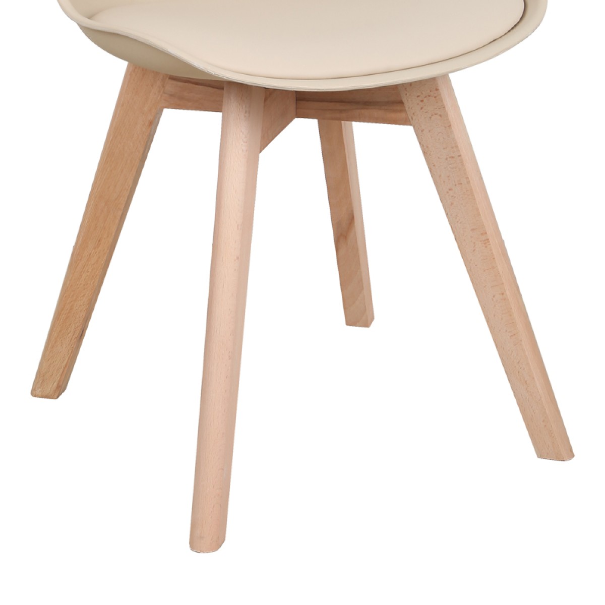 Καρέκλα Gaston pakoworld PP-PU taupe απόχρωση- φυσικό πόδι 44x52x78εκ Καρέκλα Gaston pakoworld PP-PU taupe απόχρωση- φυσικό πόδι 44x52x78εκ