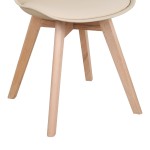 Καρέκλα Gaston pakoworld PP-PU taupe απόχρωση- φυσικό πόδι 44x52x78εκ Καρέκλα Gaston pakoworld PP-PU taupe απόχρωση- φυσικό πόδι 44x52x78εκ
