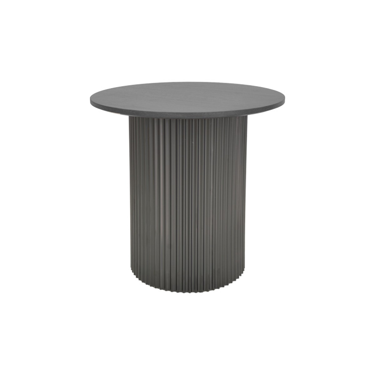 Βοηθητικό τραπέζι Dovel pakoworld mdf σε μαύρη απόχρωση Φ50x45εκ