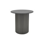 Βοηθητικό τραπέζι Dovel pakoworld mdf σε μαύρη απόχρωση Φ50x45εκ