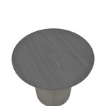 Βοηθητικό τραπέζι Dovel pakoworld mdf σε μαύρη απόχρωση Φ50x45εκ