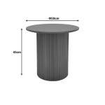 Βοηθητικό τραπέζι Dovel pakoworld mdf σε μαύρη απόχρωση Φ50x45εκ