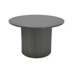 Τραπέζι σαλονιού Dovel pakoworld mdf σε μαύρη απόχρωση Φ70x40εκ