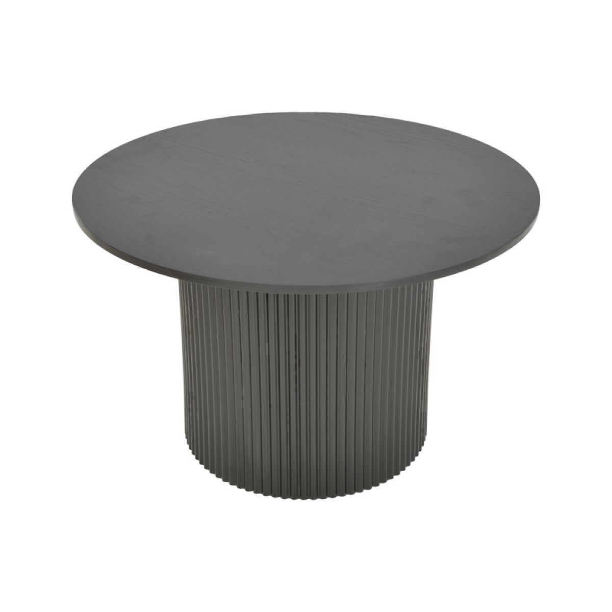 Τραπέζι σαλονιού Dovel pakoworld mdf σε μαύρη απόχρωση Φ70x40εκ
