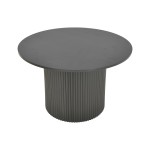 Τραπέζι σαλονιού Dovel pakoworld mdf σε μαύρη απόχρωση Φ70x40εκ