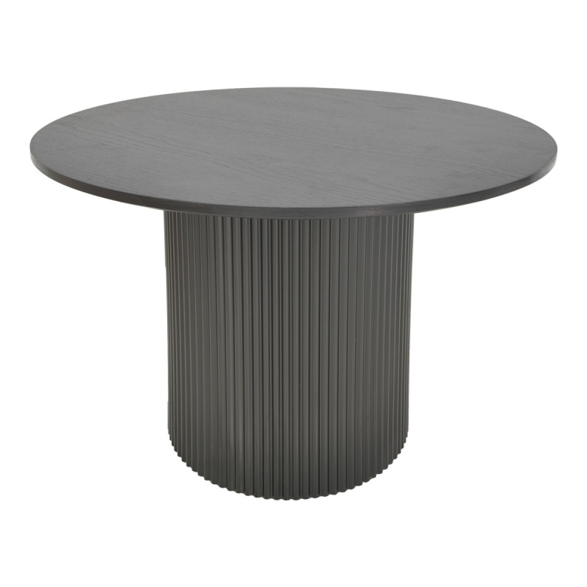 Τραπέζι Karulo pakoworld mdf σε μαύρη απόχρωση Φ120x76εκ