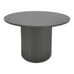 Τραπέζι Karulo pakoworld mdf σε μαύρη απόχρωση Φ120x76εκ