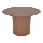 Τραπέζι Karulo pakoworld mdf σε καρυδί απόχρωση Φ120x76εκ