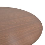 Τραπέζι Karulo pakoworld mdf σε καρυδί απόχρωση Φ120x76εκ