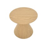 Τραπέζι σαλονιού Donda pakoworld mdf σε sonoma απόχρωση Φ80x45εκ