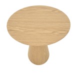 Tραπέζι Donda pakoworld mdf sonoma Φ100x76εκ
