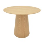 Tραπέζι Donda pakoworld mdf sonoma Φ100x76εκ