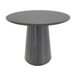 Tραπέζι Donda pakoworld mdf μαύρο Φ100x76εκ