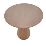 Tραπέζι Donda pakoworld mdf καρυδί Φ100x76εκ