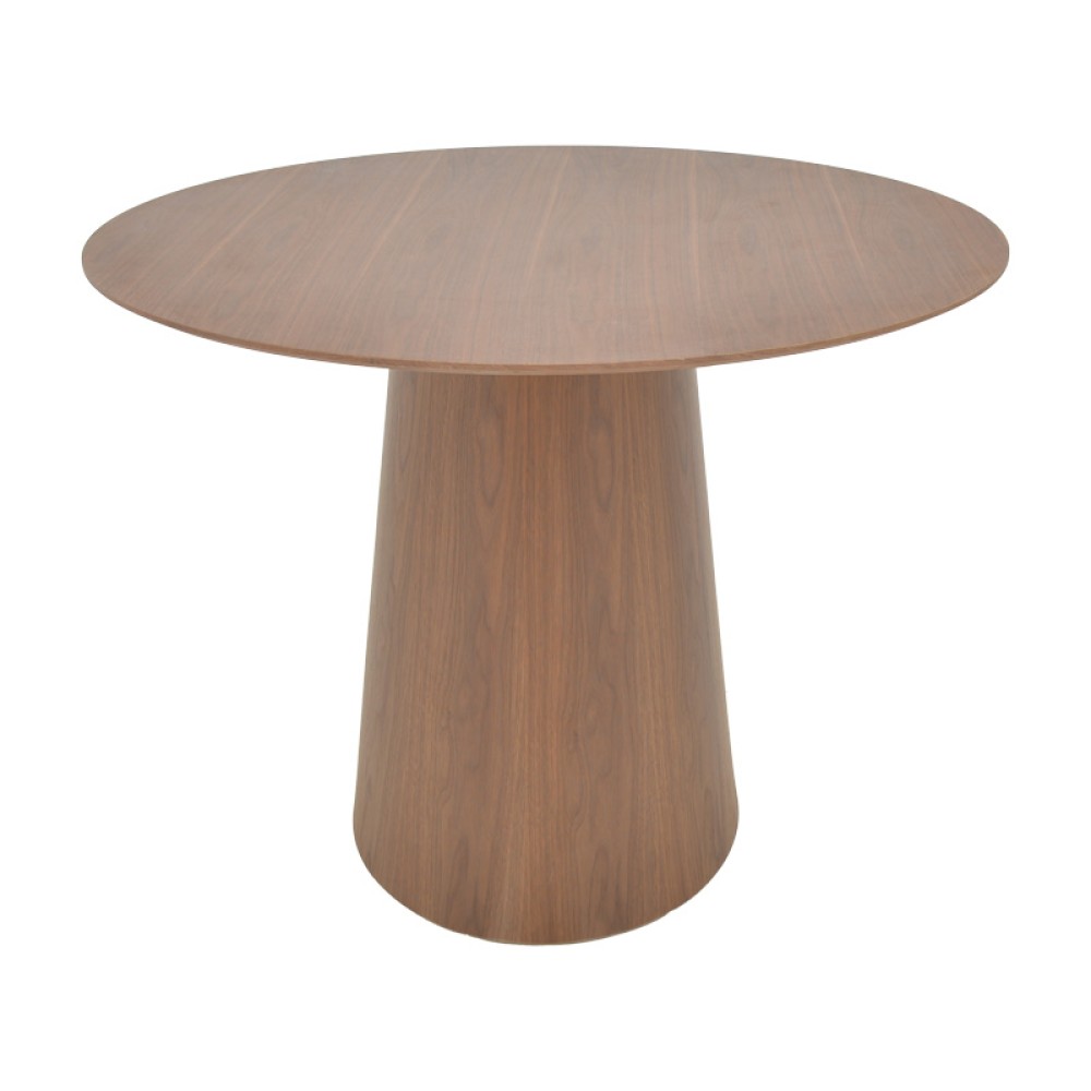 Tραπέζι Donda pakoworld mdf καρυδί Φ100x76εκ