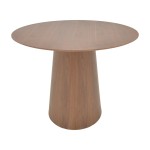 Tραπέζι Donda pakoworld mdf καρυδί Φ100x76εκ
