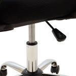 Καρέκλα γραφείου Berto II pakoworld με ανάκλιση ύφασμα mesh σε μπλε-μαύρη απόχρωση και βάση χρωμίου 60x48x85-95εκ