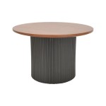 Tραπέζια σαλονιού Dovel pakoworld mdf σετ 2τεμ. καρυδι-μαύρο