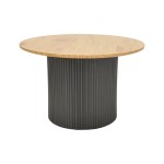 Tραπέζια σαλονιού Dovel pakoworld mdf σετ 2τεμ. sonoma-μαύρο