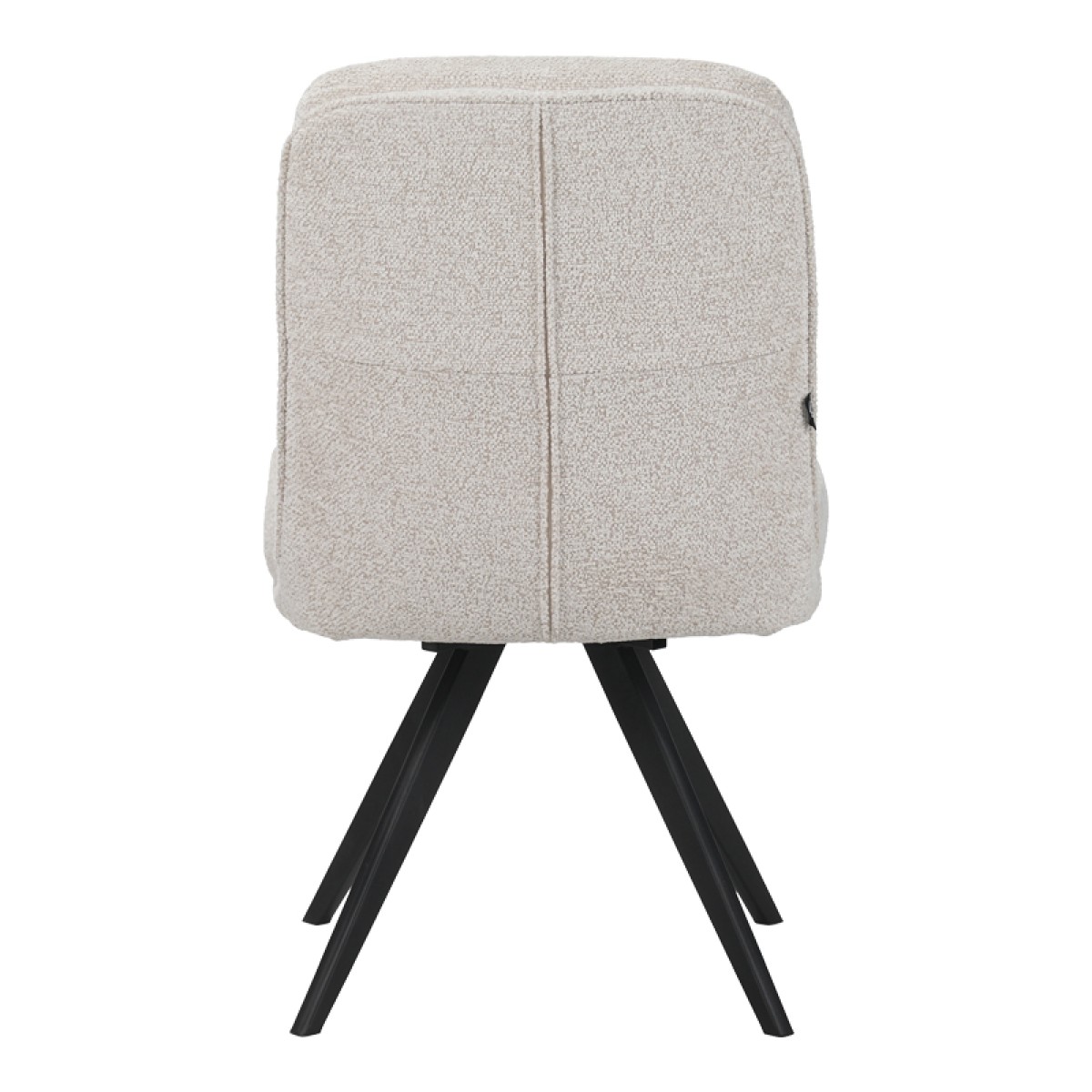 Καρέκλα περιστρεφόμενη Novo pakoworld ύφασμα λευκό μπουκλε-πόδια μαύρο μεταλλικό 65.5x50x90εκ