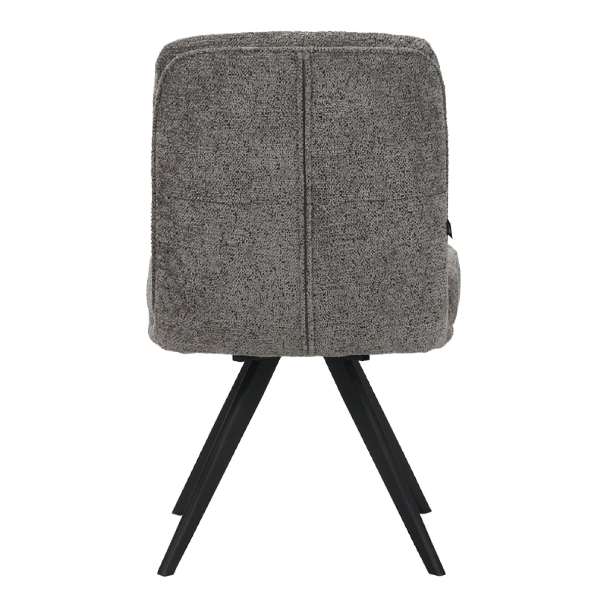 Καρέκλα περιστρεφόμενη Novo pakoworld ύφασμα γκρι μπουκλέ-πόδια μαύρο μεταλλικό 65.5x50x90εκ