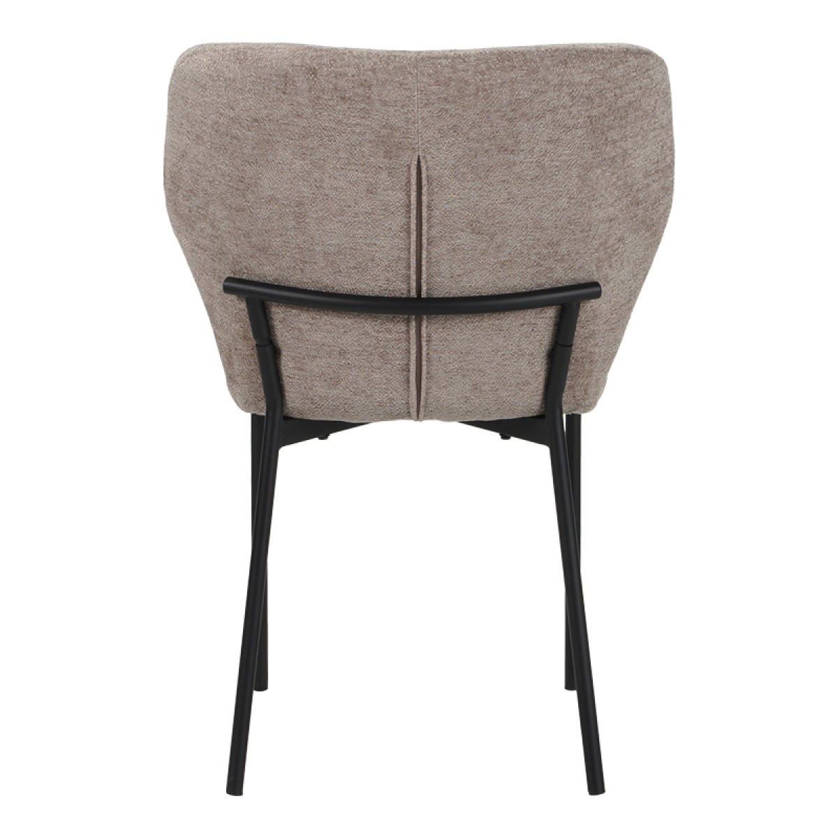 Καρέκλα Mavier pakoworld ύφασμα μπεζ-πόδια μαύρο μεταλλικό 48x61.5x82εκ