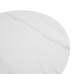 Τραπέζι σαλονιού Franzel pakoworld sintered stone σε όψη μαρμάρου-mdf σε φυσική απόχρωση Φ80x40εκ