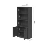 Βιβλιοθήκη γραφείου επαγγελματική Fesialo pakoworld wenge 80x40x180εκ
