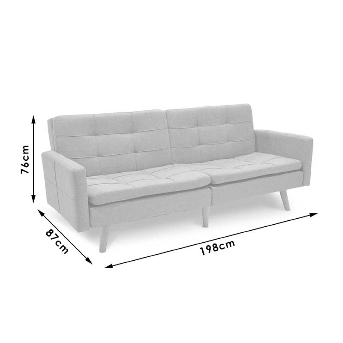 Καναπές-κρεβάτι Flexible pakoworld σε ανθρακί ύφασμα 198x87x76εκ Καναπές-κρεβάτι Flexible pakoworld σε ανθρακί ύφασμα 198x87x76εκ