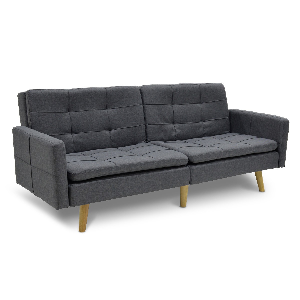 Καναπές-κρεβάτι Flexible pakoworld σε ανθρακί ύφασμα 198x87x76εκ Καναπές-κρεβάτι Flexible pakoworld σε ανθρακί ύφασμα 198x87x76εκ