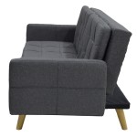Καναπές-κρεβάτι Flexible pakoworld σε ανθρακί ύφασμα 198x87x76εκ Καναπές-κρεβάτι Flexible pakoworld σε ανθρακί ύφασμα 198x87x76εκ