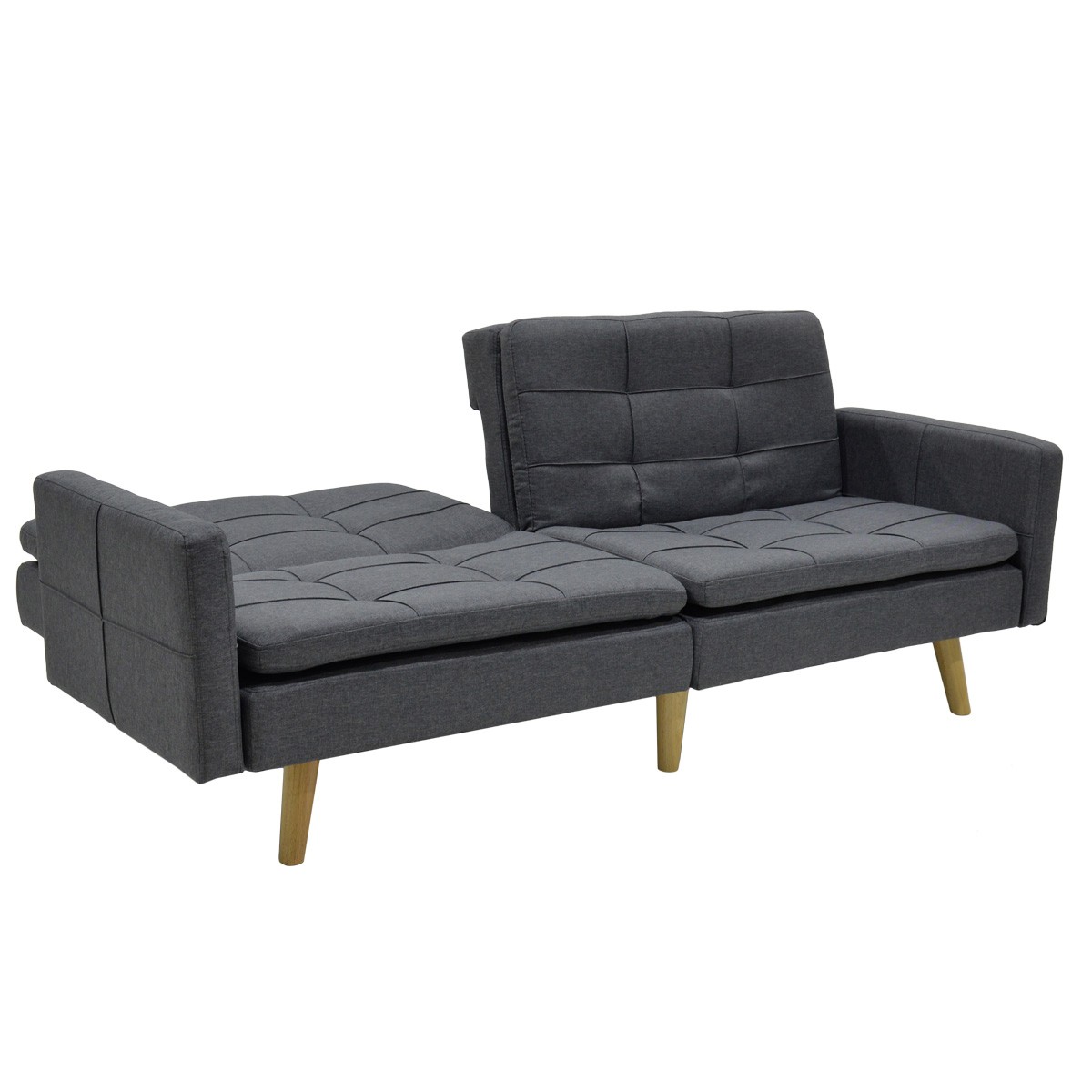 Καναπές-κρεβάτι Flexible pakoworld σε ανθρακί ύφασμα 198x87x76εκ Καναπές-κρεβάτι Flexible pakoworld σε ανθρακί ύφασμα 198x87x76εκ